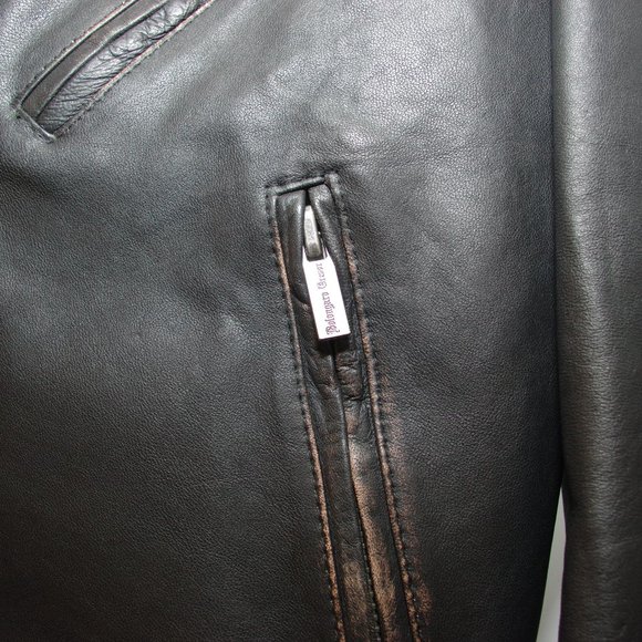 NWOT - BLADE BIKER ANTIQUE LEATHER JACKET - S - Picture 8 of 15